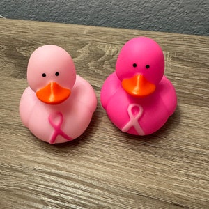 Breast Cancer awareness rubber duckies - individual or set of 2