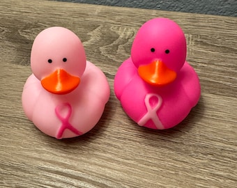 Breast Cancer awareness rubber duckies - individual or set of 2