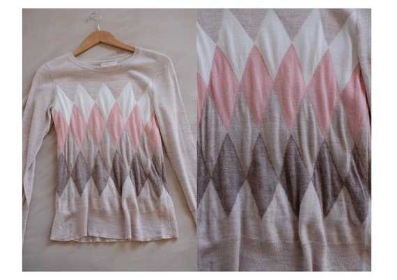 Y2K Sweater with Argyle pattern Christian Siriano - image 10