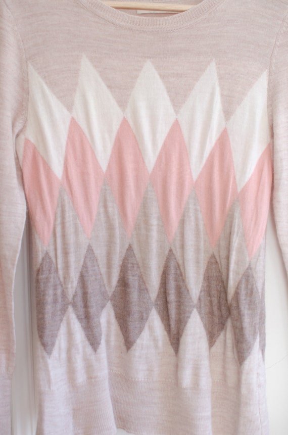 Y2K Sweater with Argyle pattern Christian Siriano - image 7