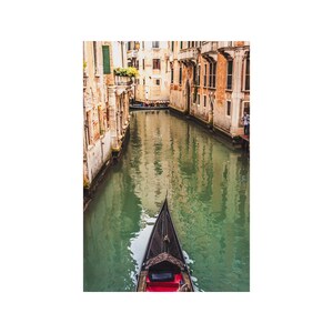Venice Printable Wall Art. Gondola entering in a small canal of the city of Venice, Italy. Instant Download.