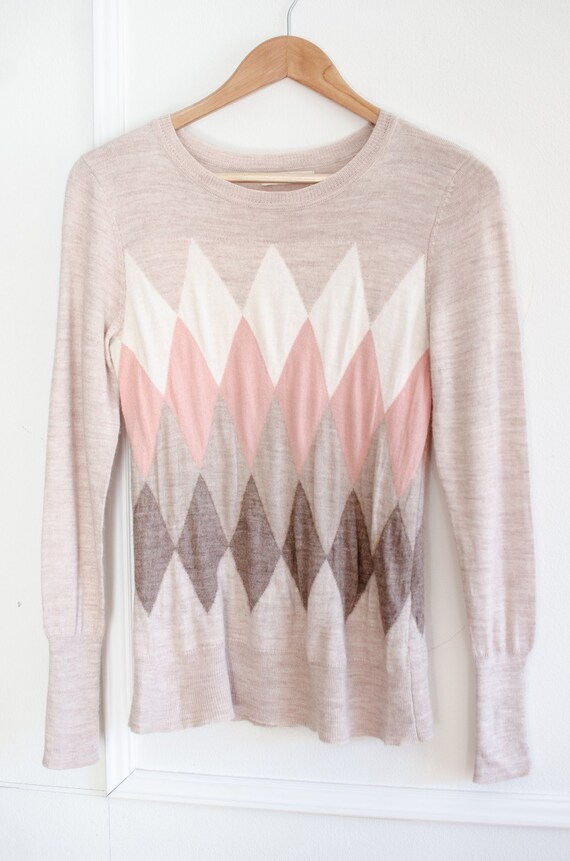 Y2K Sweater with Argyle pattern Christian Siriano - image 1