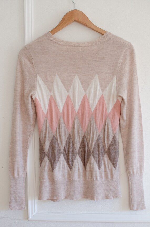 Y2K Sweater with Argyle pattern Christian Siriano - image 8