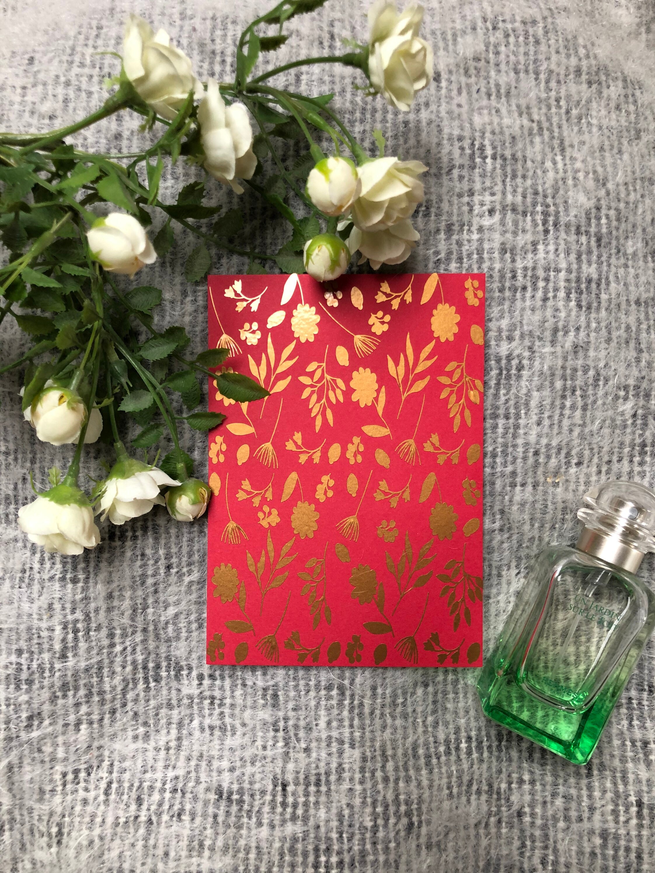 Carte Postale - Cuivre Dessin Noël Christmas