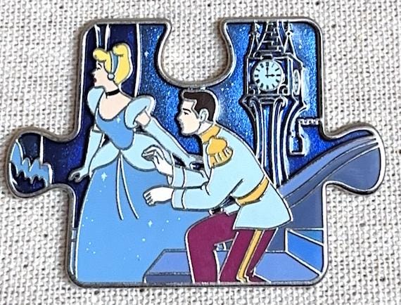 LE Cinderella Prince Charming Character Connection Puzzle Mystery Box Disney Pin