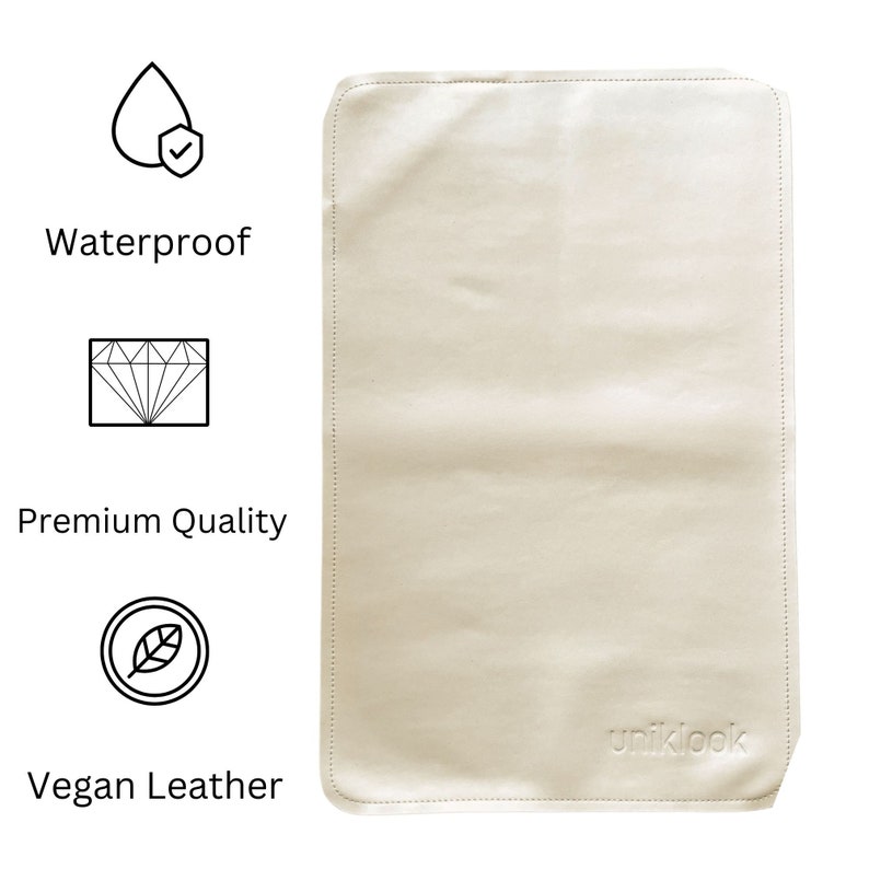 Uniklook Tan Leather change mat Baby Pad Liner Craft Mat Waterproof Playmat Portable Baby Change pad Waterproof 14x22 and 16x30 image 7