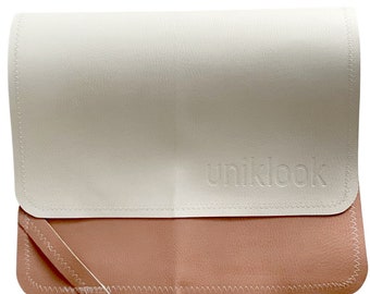 Portable Leather Diaper Change Mat Change Pad Liner Waterproof Baby Pad Craft Desk Mat Placemat  Ivory + Terracotta 14x22 | 16"x30" UNIKLOOK