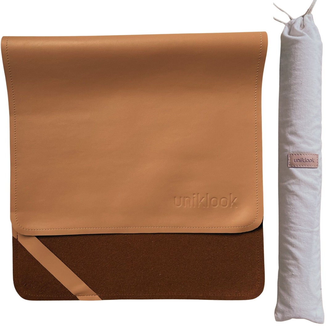 Uniklook Tan Leather Change Mat Baby Pad Liner Craft Mat Waterproof Playmat Portable Baby Change