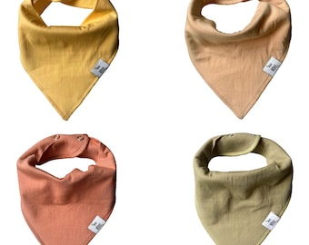 Neutral Bandana Bib | Organic Cotton | by BG Mini | Drooling Bib Teething Baby