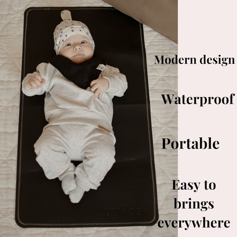 Uniklook Tan Leather change mat Baby Pad Liner Craft Mat Waterproof Playmat Portable Baby Change pad Waterproof 14x22 and 16x30 image 8