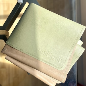 Picnic Blanket Beach Waterproof Mat Portable Baby Changing Pad Playmat Placemat Craft Mat Vegan Leather Green + Tan 39&quot;x39&quot; Uniklook