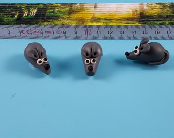 Refrigerator Magnet Mouse Fimo Handmade