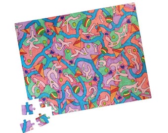 Colorful Abstract Puzzle - Fun for Family Game Nights, Unique Gift for Kids & Adults, Stress Relief Activity, Perfect for Holidays