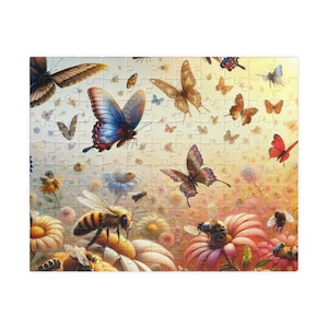 Butterfly Garden Puzzle: Relaxing Floral Scene, Perfect Gift for Nature Lovers, Family Fun, Home Decor, Mindful Activity