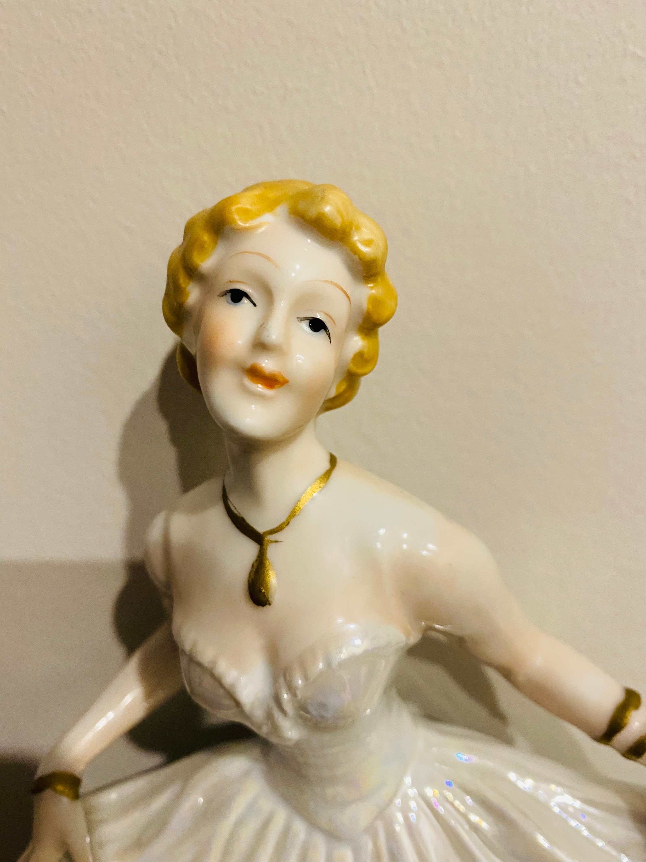 Ceramic Figurine Curtsy Lady for Sale Lady Angela Etsy