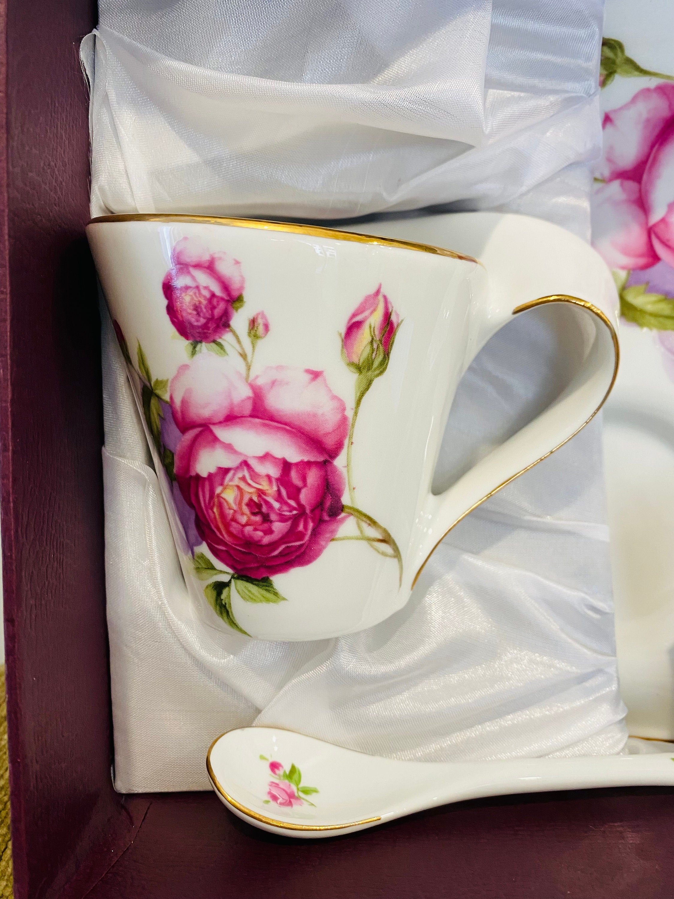 20 Sale Vintage Adeline Collection Tea Set Teacup Saucer & Spoon