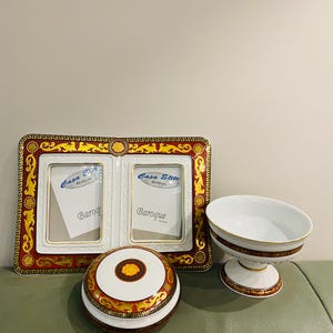 Colección Vintage Casa Elite: Marcos de fotos, Cuenco de porcelana fina, Cuenco de pedestal - NUEVO *