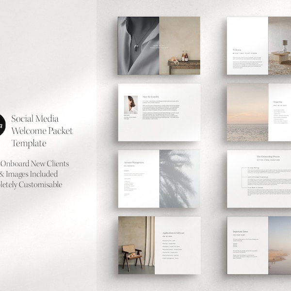 Social Media Manager Welcome Packet Template | Client Welcome Packet Canva Template | New Client Welcome Guide | Client Onboarding Template