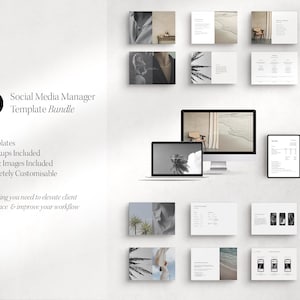 Social Media Manager Template Bundle | Canva | Social Media Starter Kit | Portfolio, Proposal, Questionnaire, Strategy, Report, Audit + More