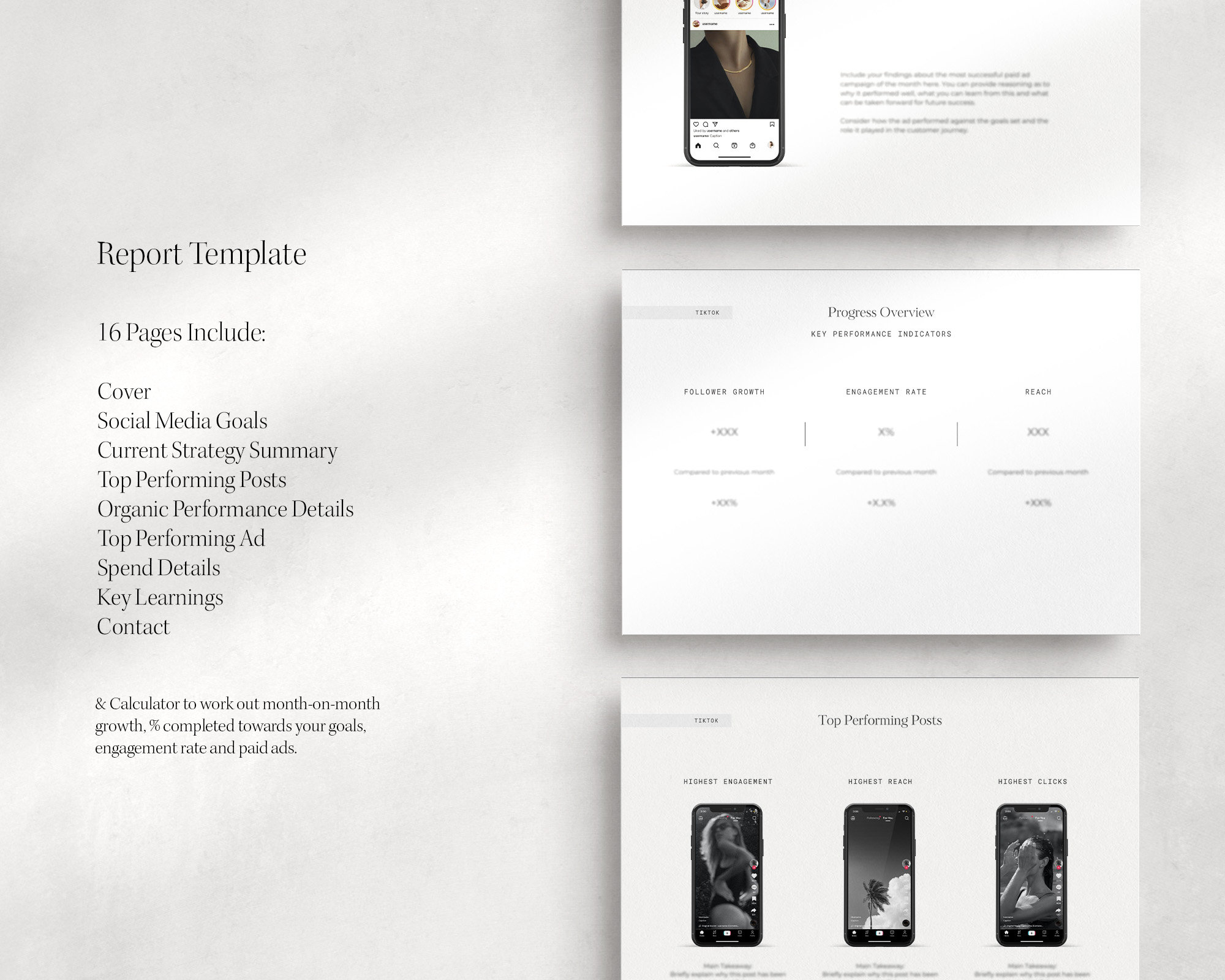 Social Media Report Template | Monthly Analytics Report | Minimal Canva ...