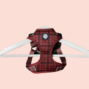 Red Plaid This Way Padded Step-in Harness