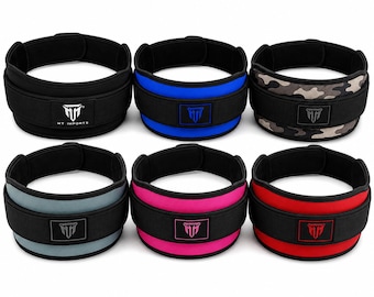 Cinto de levantamento de peso MT com acolchoamento: suporte de neoprene para treino, para homens e mulheres.