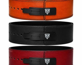 13mm Leather Lever Weight Lifting Belt – Heavy-Duty Back Support