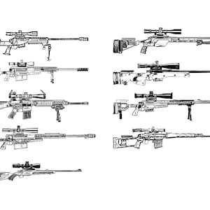 Rifle de atirador arte vetorial