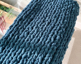 Chenille Chunky Knit Blanket