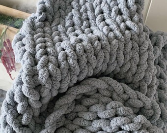 Chenille Chunky Knit Blanket