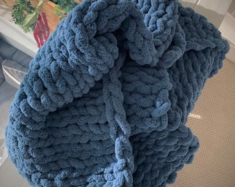 Chenille Chunky Knit Blanket