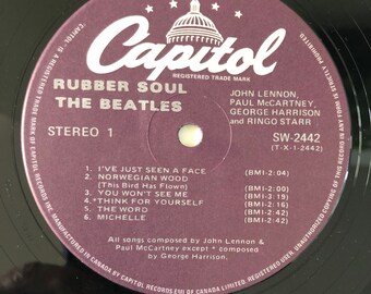 1978 the Beatles RUBBER SOUL SW-2442 Capital Records Vinyl