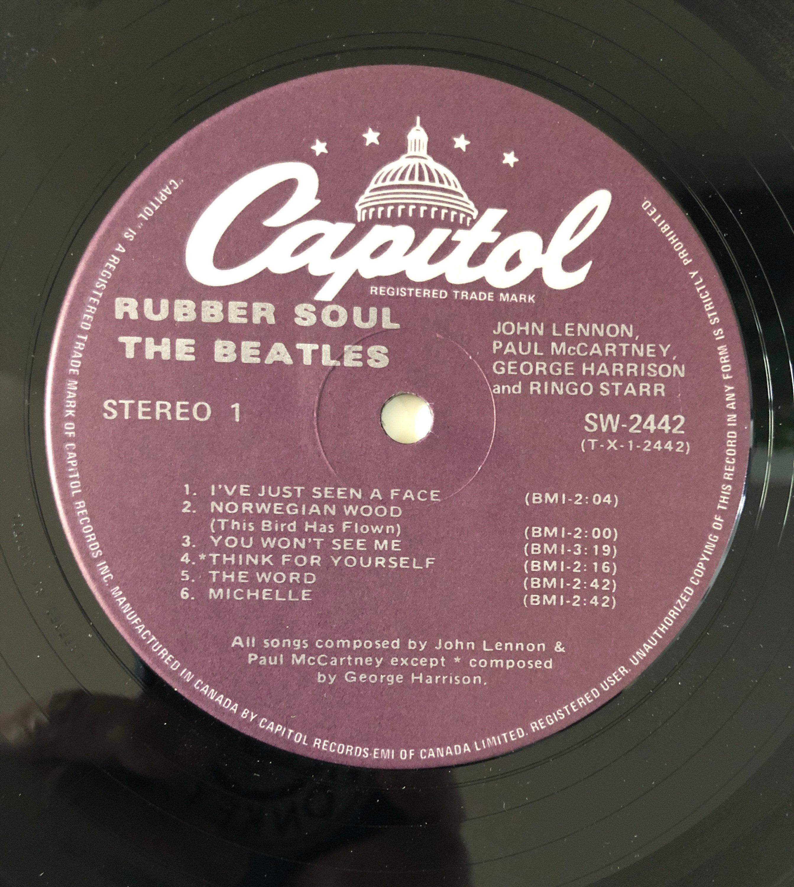 1978 the Beatles RUBBER SOUL SW-2442 Capital Records Vinyl