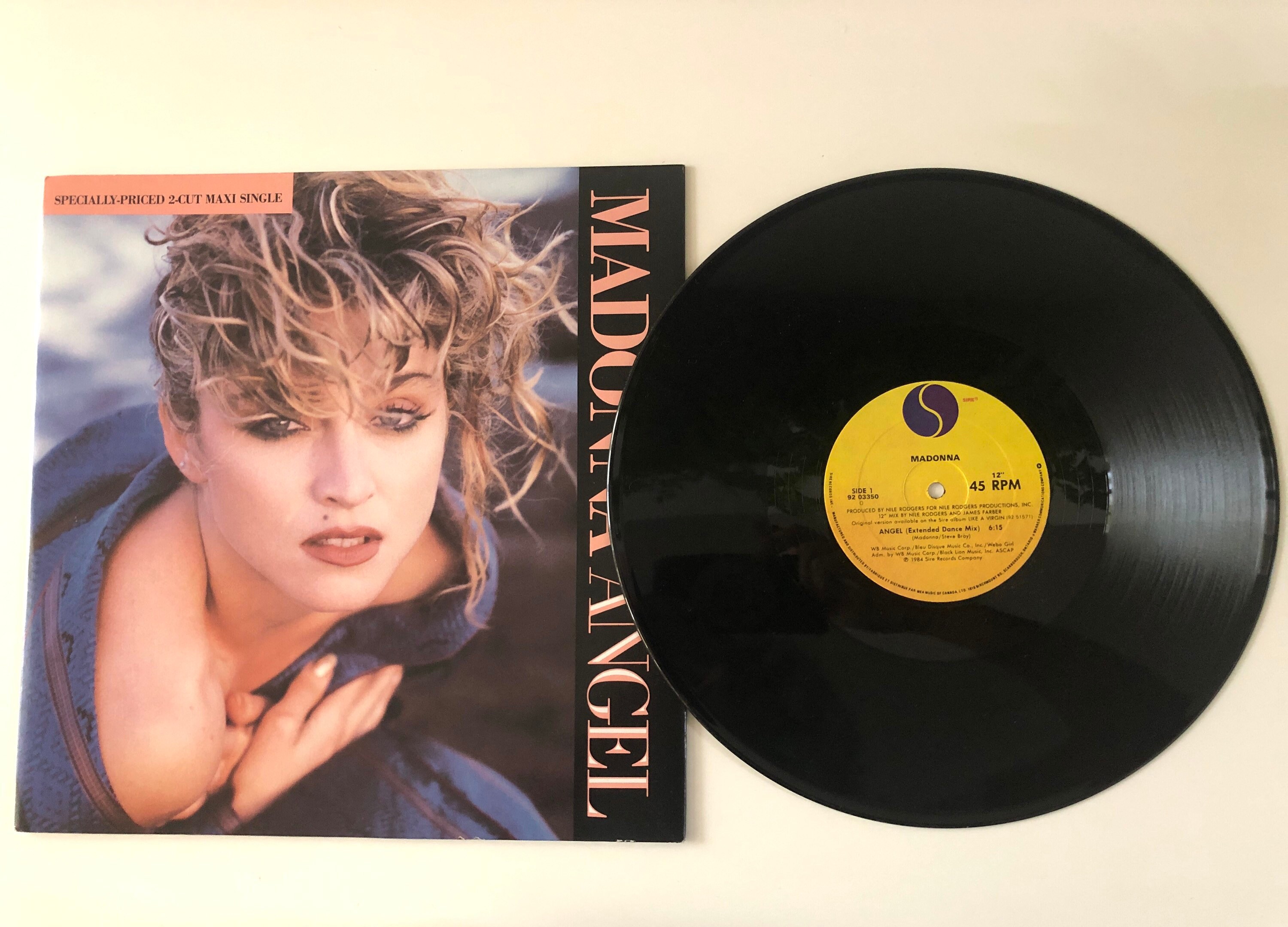 1985 Madonna ANGEL Into The Groove 45 RPM 12 pouces Vinyle 