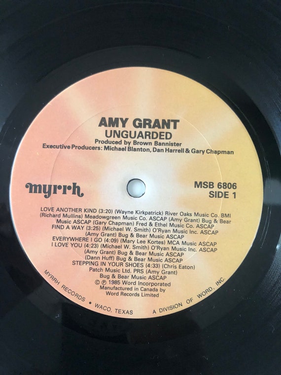 AMY GRANT Unguarded 80's Vinyl Excellent! - Etsy