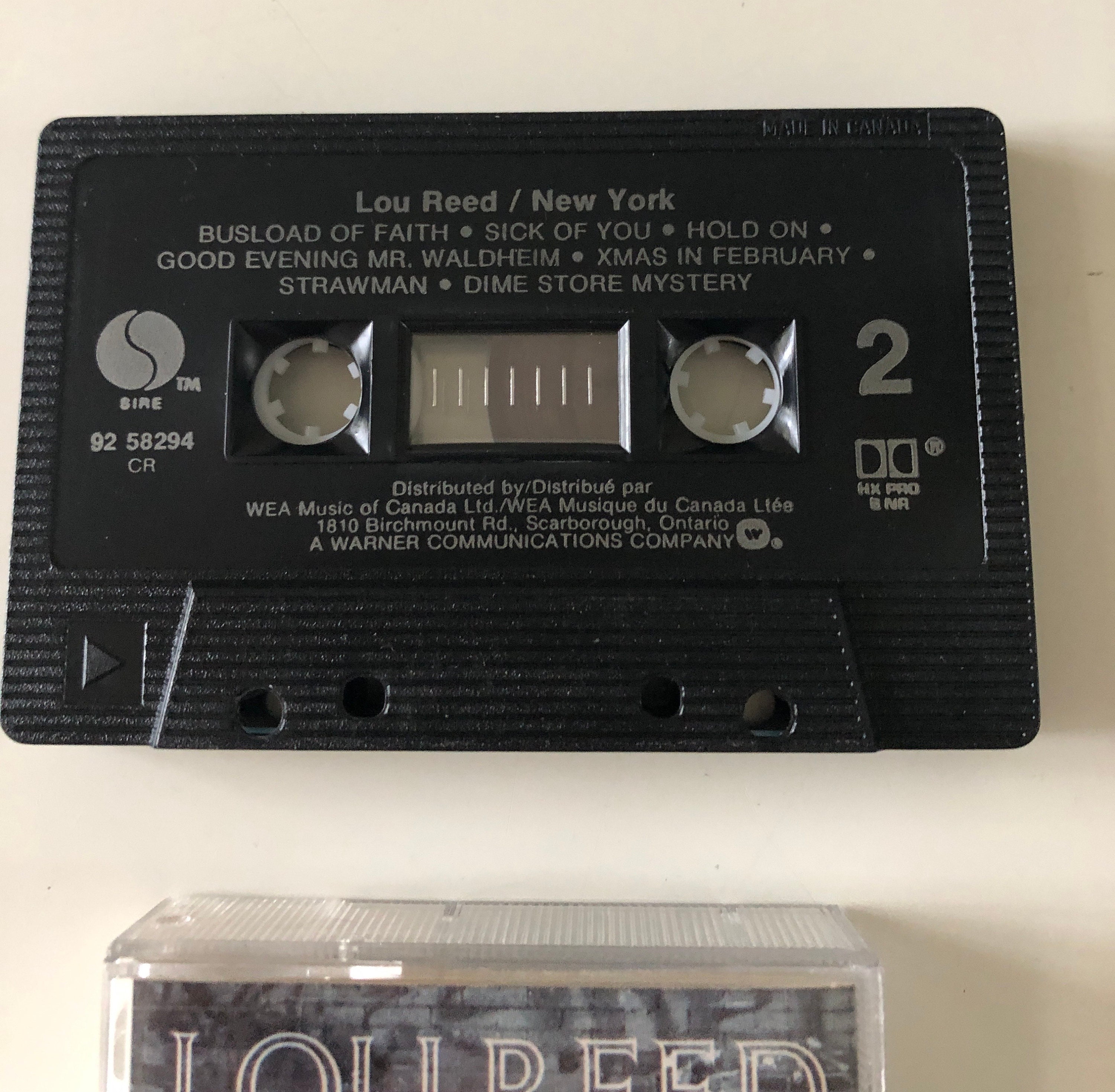 LOU REED New York 80's Cassette - Etsy