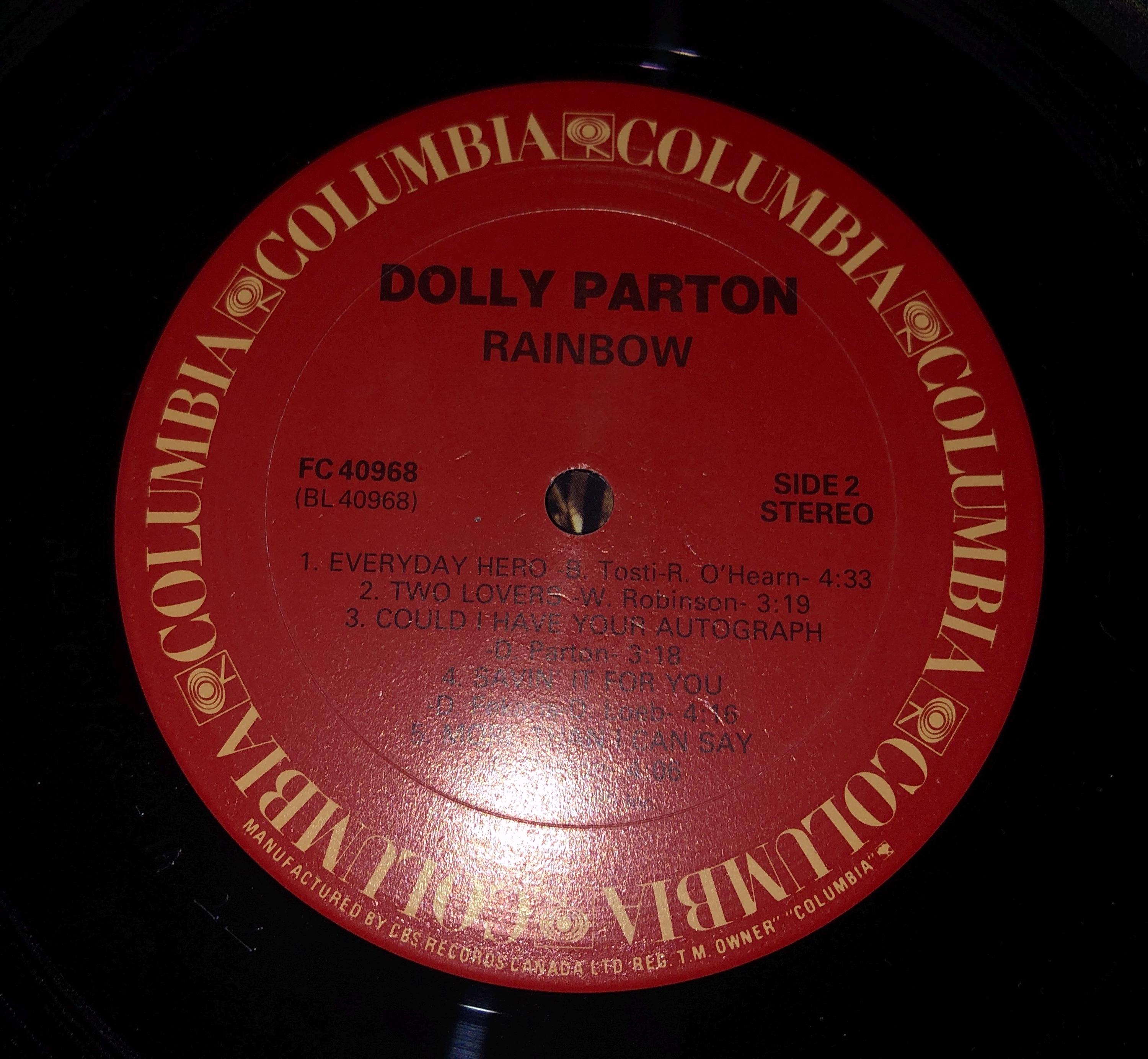 DOLLY Rainbow Dolly Parton 80's Vinyl Excellent! - Etsy