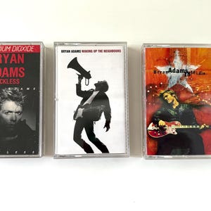Vintage Bryan Adam’s Cassettes 18 Till I Die/Waking Up The Neighbours/Reckless Excellent!!!