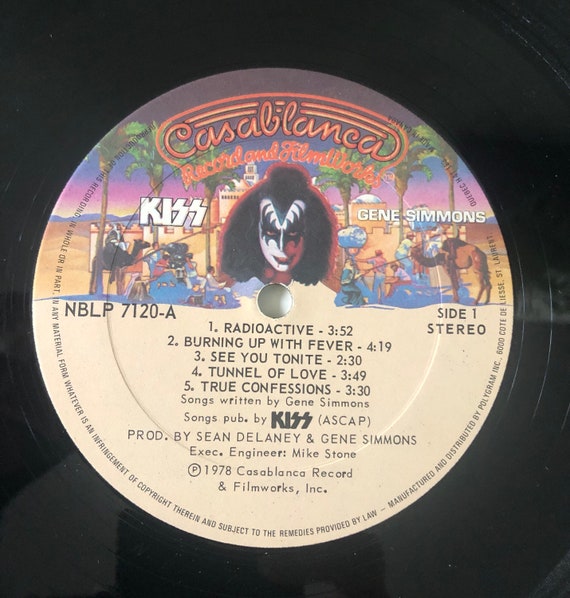 KISS —gene Simmons 70's Rock Vinyl Excellent! - Etsy