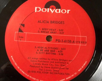 ALICIA BRIDGES Self Titled 1978 Vinyl Excellent! - Etsy