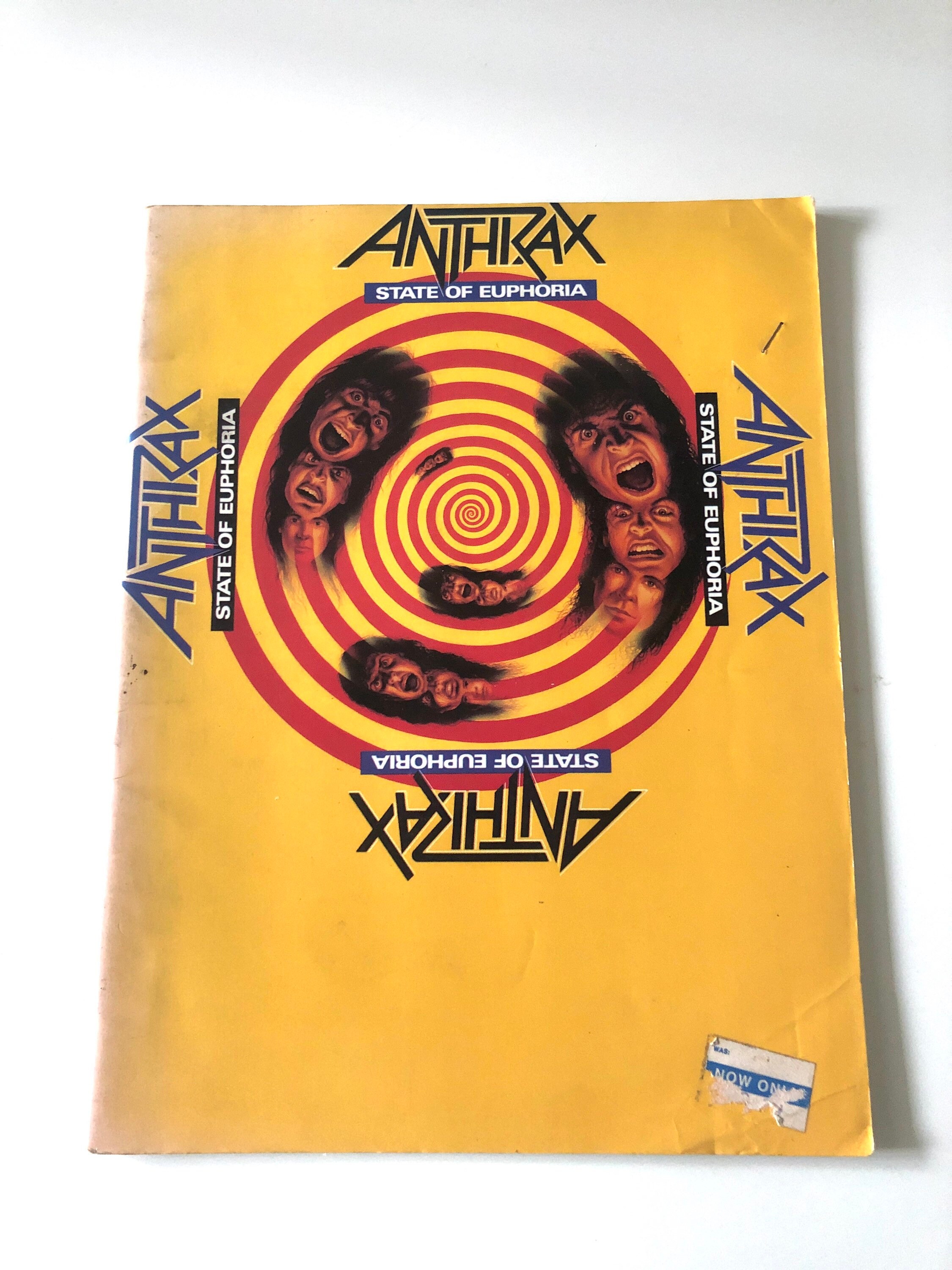 Anthrax State of Euphoria Sheet Music Songbook Guitar/piano
