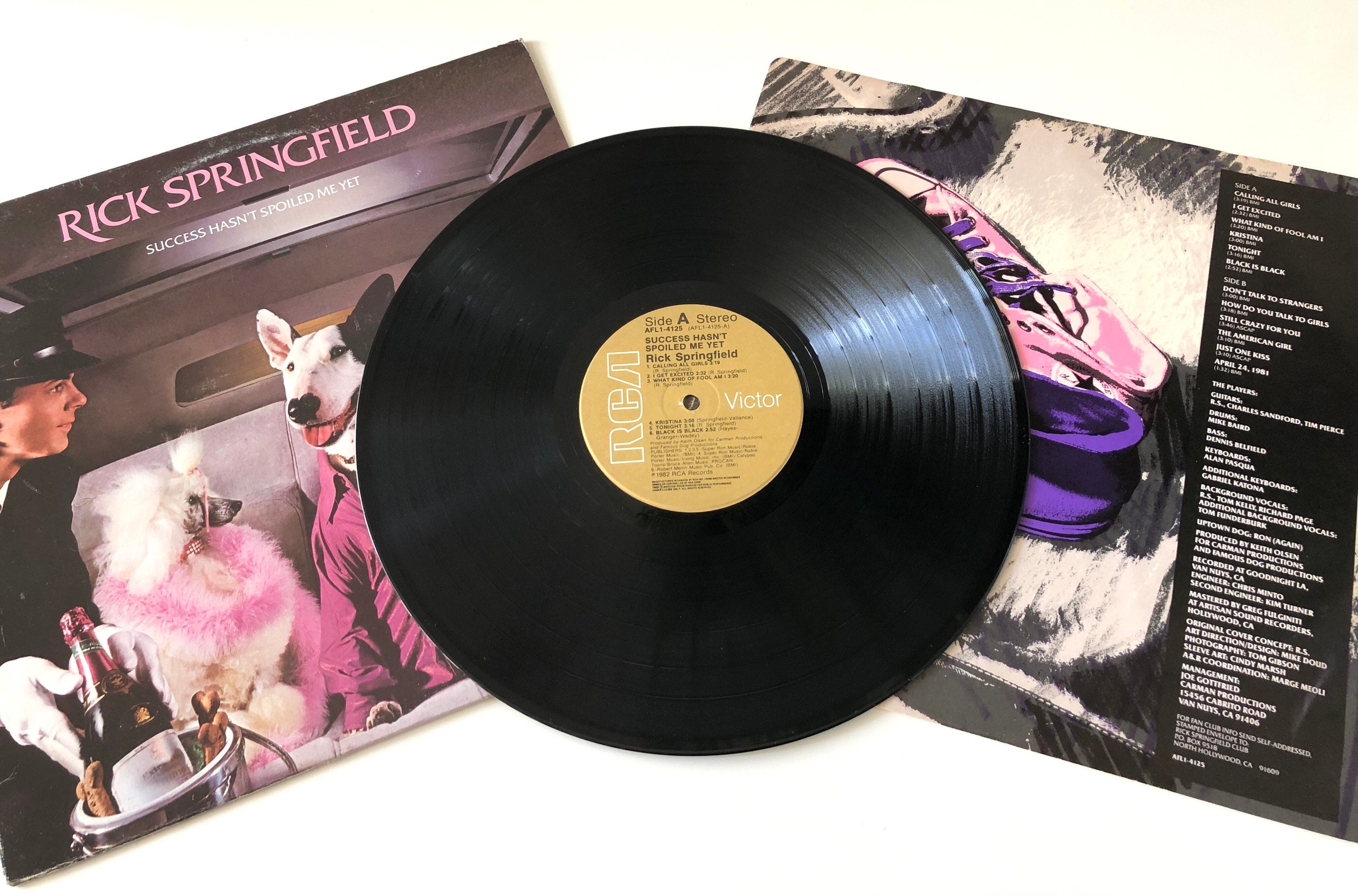 1982 RICK SPRINGFIELD Success Hasnt Spoiled Me yet Vinyl