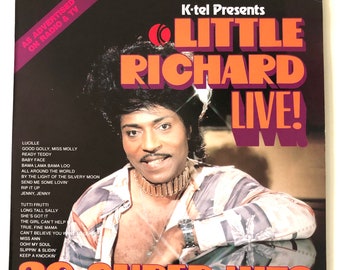 1976 LITTLE RICHARD Live! K-tel Presente 20 Super Hits Vinyl Excellent!