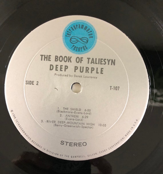 DEEP PURPLE the Book of Taliesyn 1968 Vinyl Excellent! - Etsy Canada