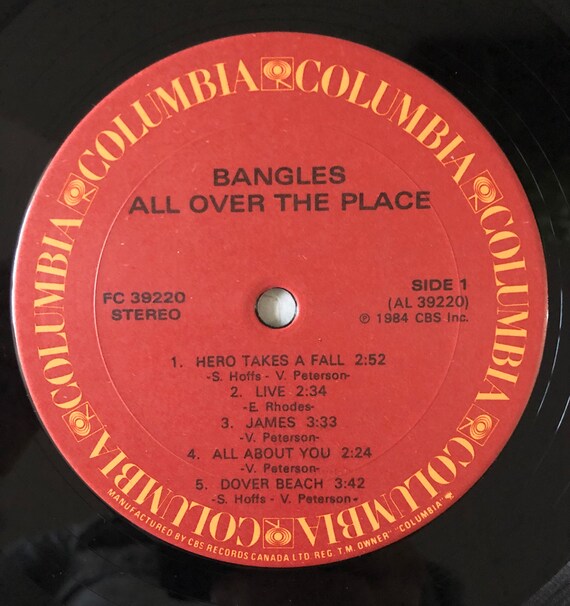 Bangles All Over The Place アナログレコード BANGLES All Over the Place Vinyl Excellent - Etsy