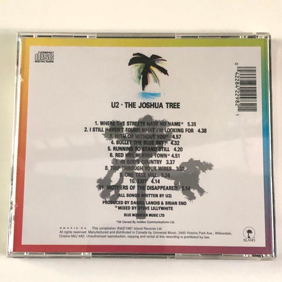 U2 the Joshua Tree CD 80's Excellent! - Etsy