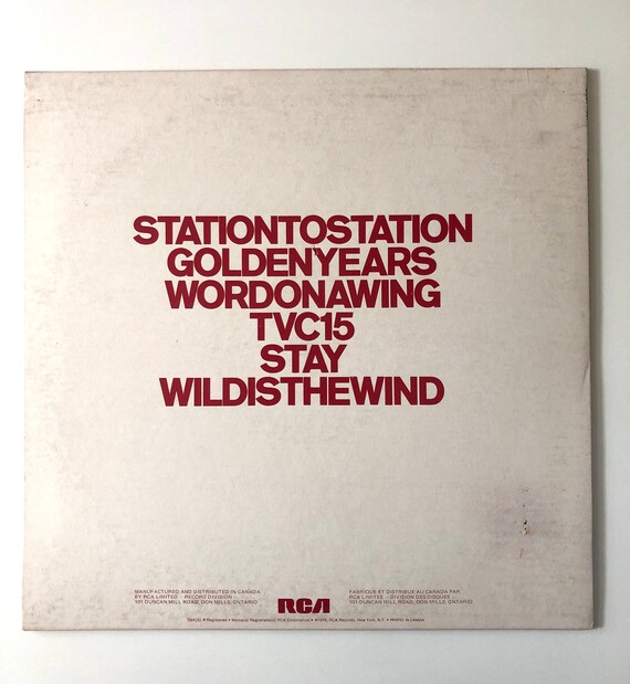 DAVID BOWIE Station to Station 1976 Vinyl Excellent! - Etsy