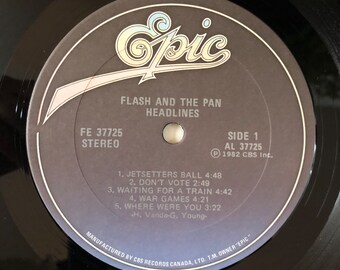 80s Flash and the Pan HEADLINES LP Excellent Condition! - Etsy