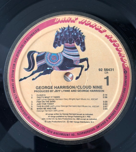 1987 GEORGE HARRISON Cloud Nine Vinyl Excellent! - Etsy
