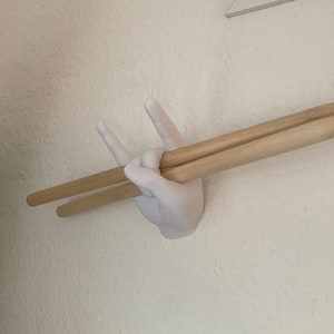 Drumstick Holder Display Wall Mount "Rock Hand" - for e.g. personalized drumsticks - 3D printing